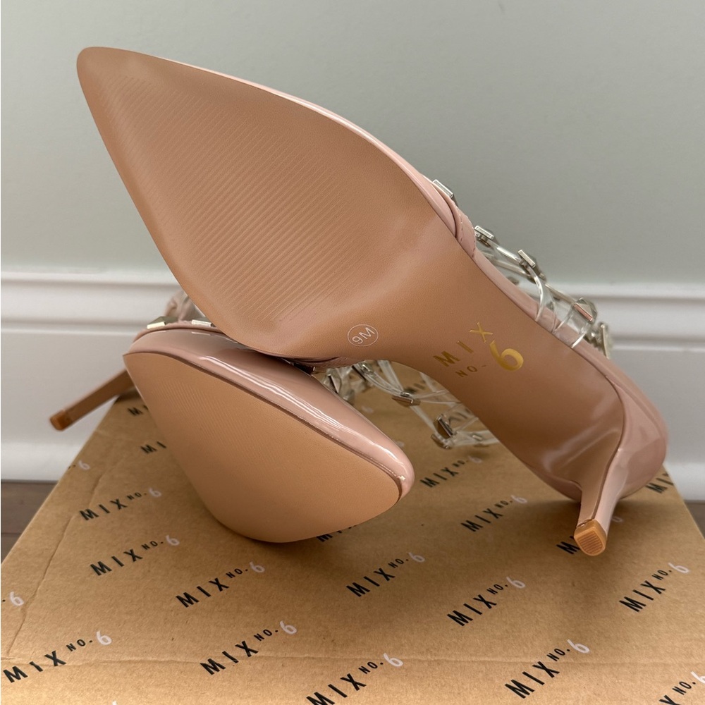 Mix No. 6 Nude Studded Heels - Picture 3 of 3